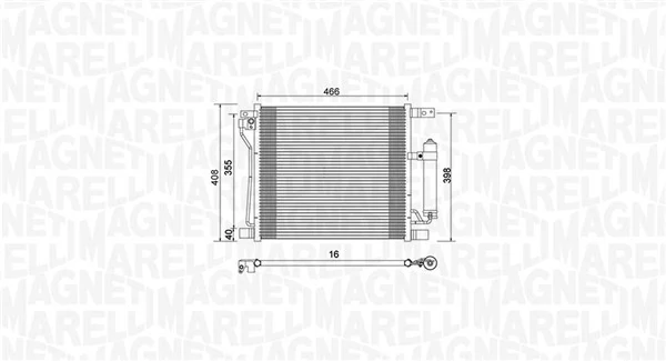 Condenser, air conditioning 350203992000