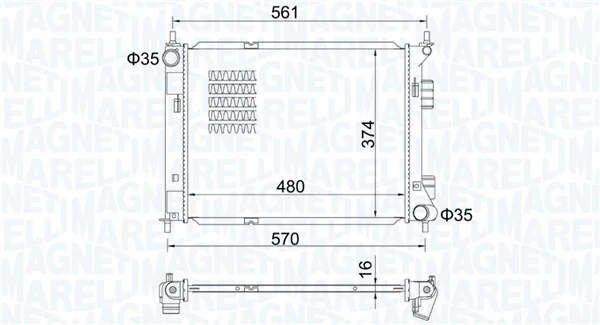 Radiator, engine cooling 350213204500