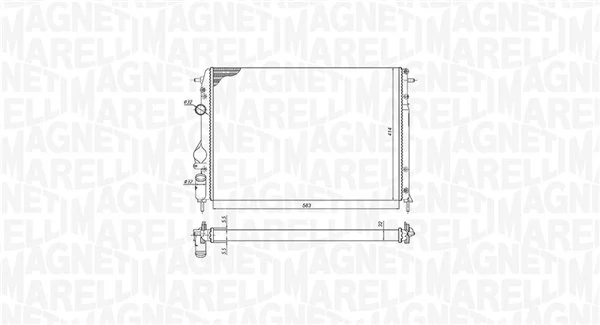 MAGNETI MARELLI 350213198500 Radiator, engine cooling