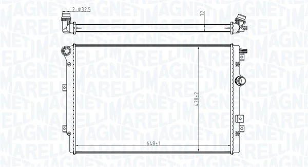 Radiator, engine cooling 350213196800