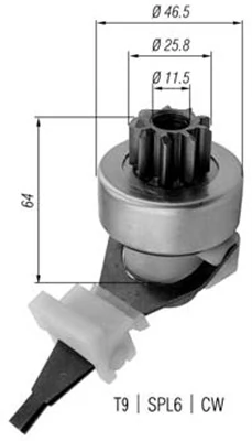 Pinion, starter 940113020421