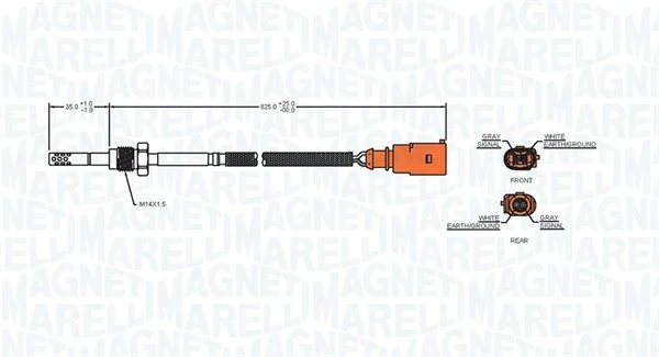 Sensor, exhaust gas temperature 172000013010