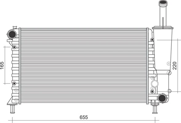 Radiator, engine cooling 350213892000