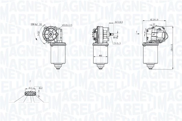MAGNETI MARELLI 064300415010 Wiper Motor