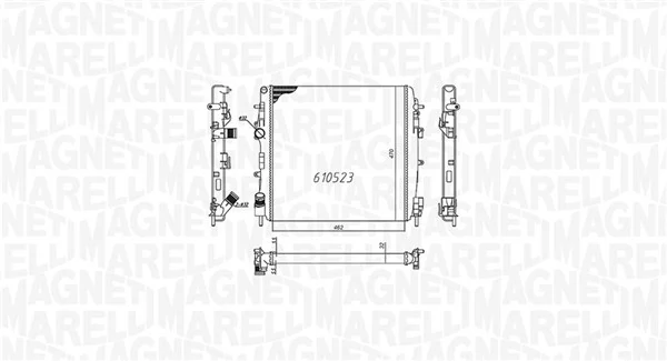 MAGNETI MARELLI 350213995000 Radiator, engine cooling