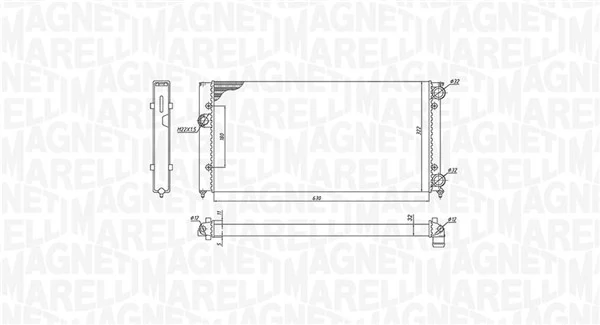 MAGNETI MARELLI 350213185300 Radiator, engine cooling