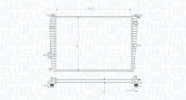 MAGNETI MARELLI 350213199300 Radiator, engine cooling
