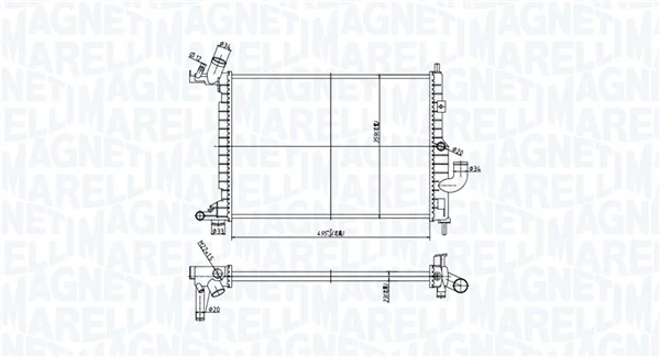 MAGNETI MARELLI 350213184500 Radiator, engine cooling