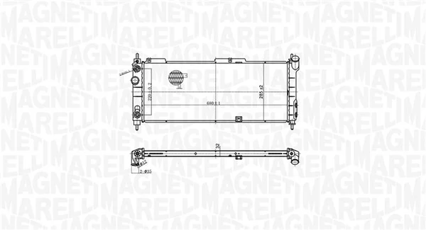 MAGNETI MARELLI 350213174400 Radiator, engine cooling