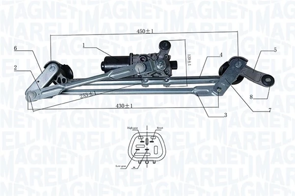 MAGNETI MARELLI 064351767010 Window Cleaning System