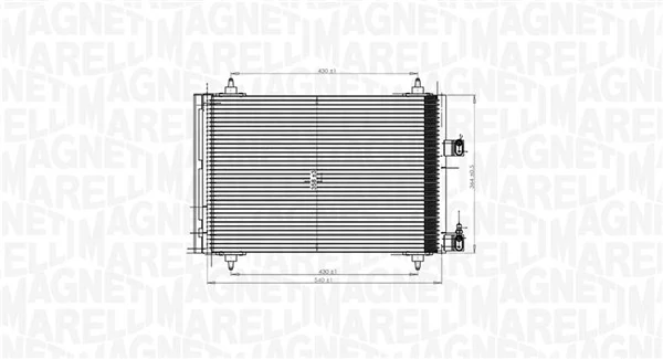 MAGNETI MARELLI 350203849000 Condenser, air conditioning