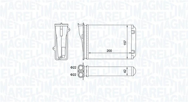 Heat Exchanger, interior heating 350218463000