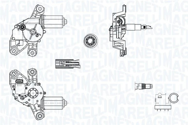MAGNETI MARELLI 064013033010 Wiper Motor