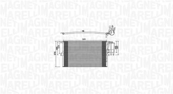 MAGNETI MARELLI 350203896000 Condenser, air conditioning