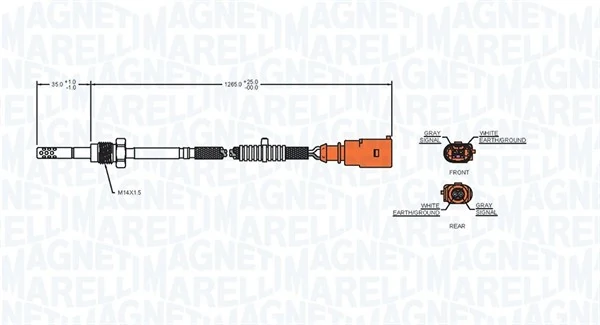 MAGNETI MARELLI 172000153010 Sensor, exhaust gas temperature