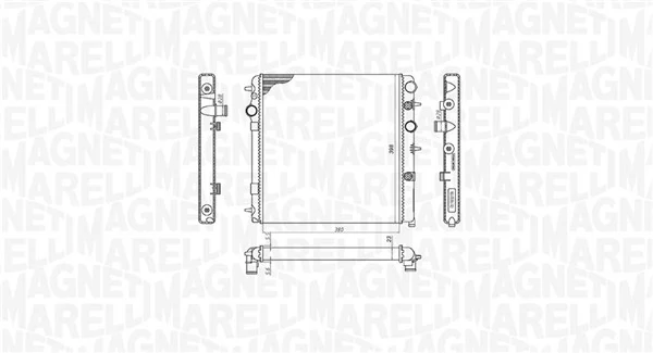 MAGNETI MARELLI 350213198700 Radiator, engine cooling